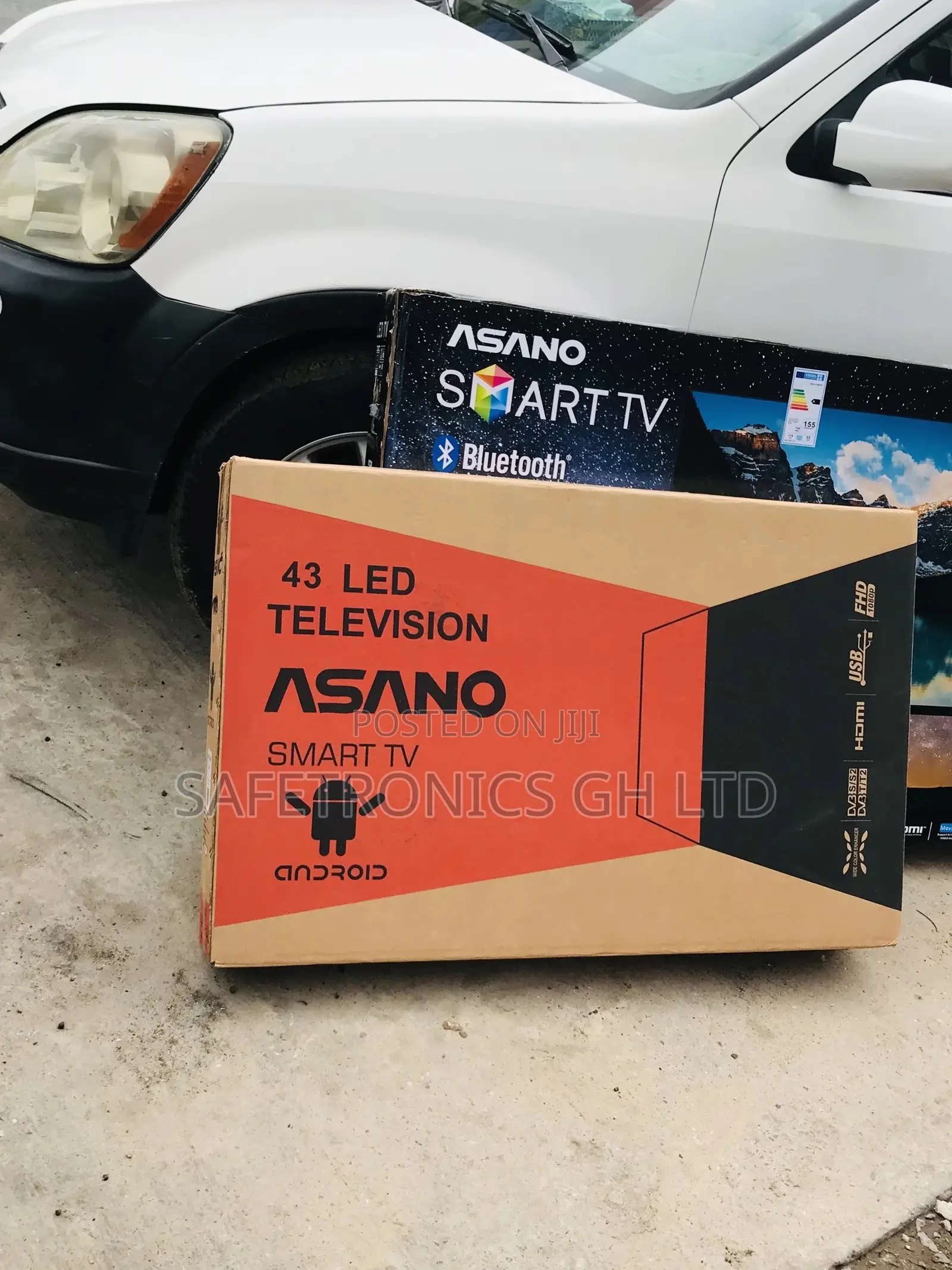 Led Black Smart Electric Asano 43 Inches Glossy Tv