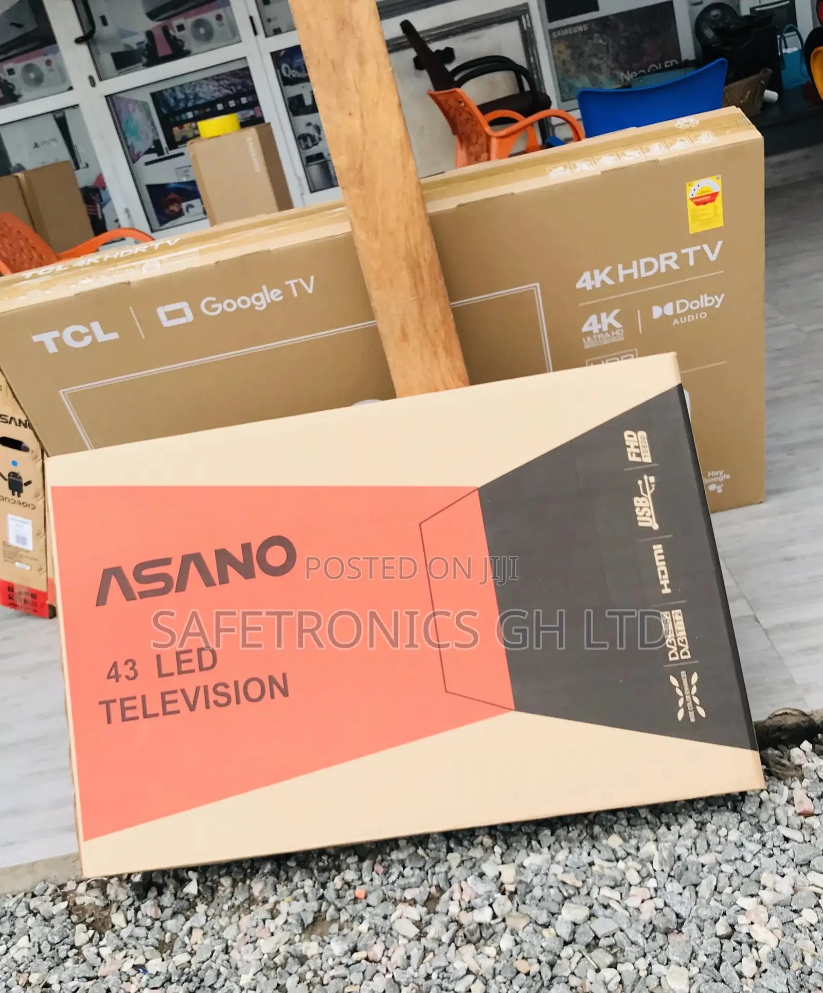 Full HD Black Electric Asano Led 43 Inches Glossy Tv