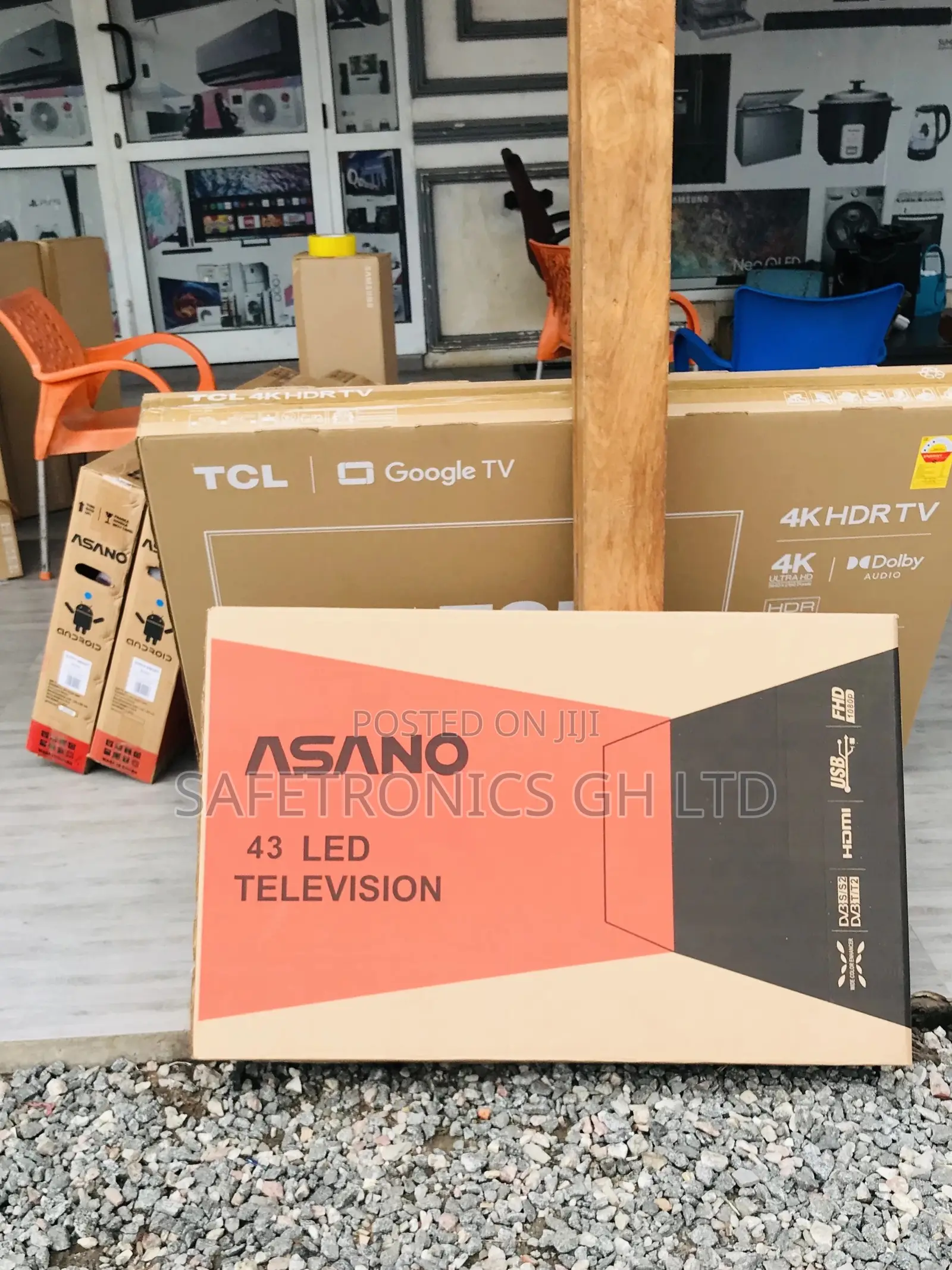43 Inches Glossy Led Full HD Black Asano Electric Tv