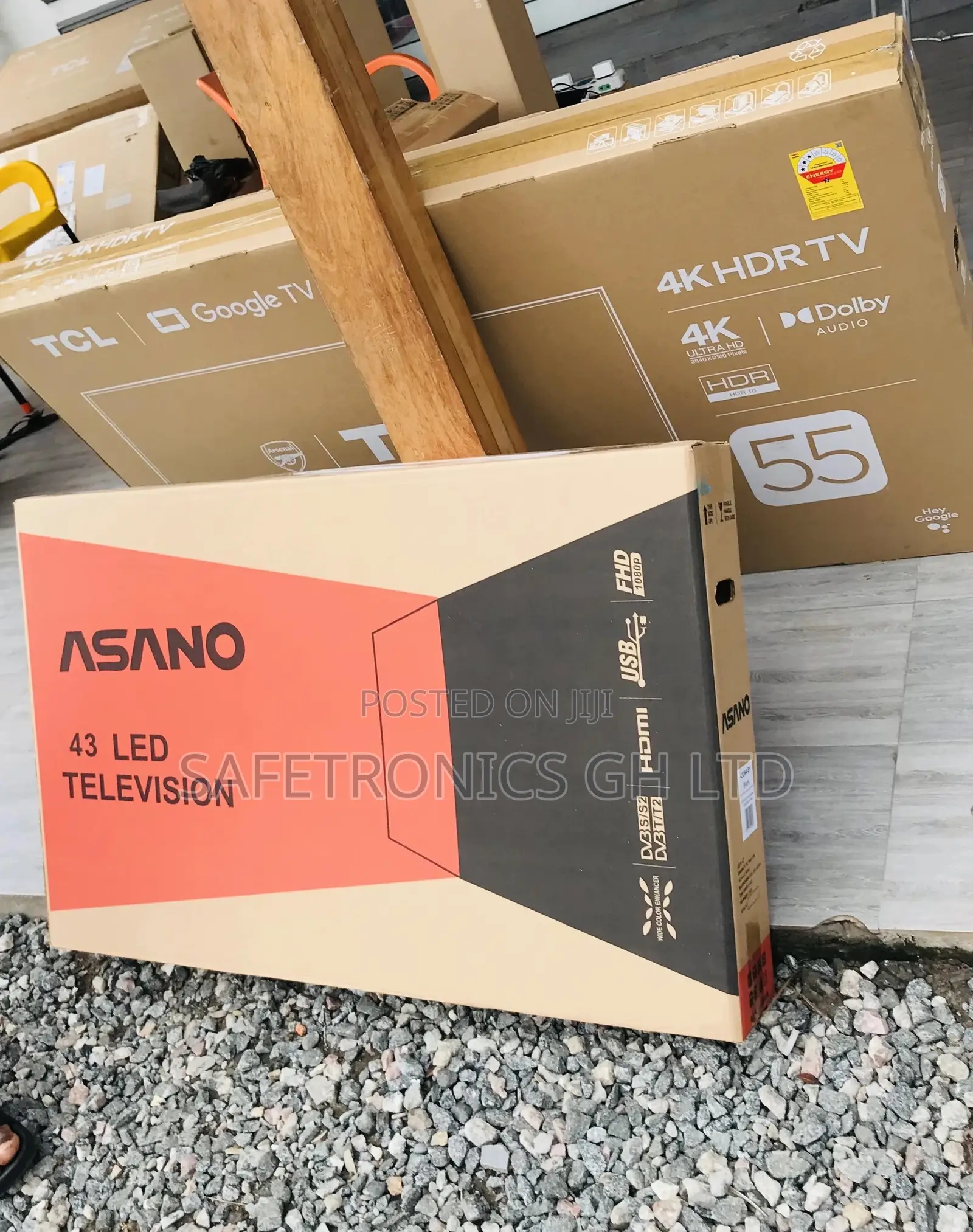 43 Inches Glossy Led Full HD Black Asano Electric Tv