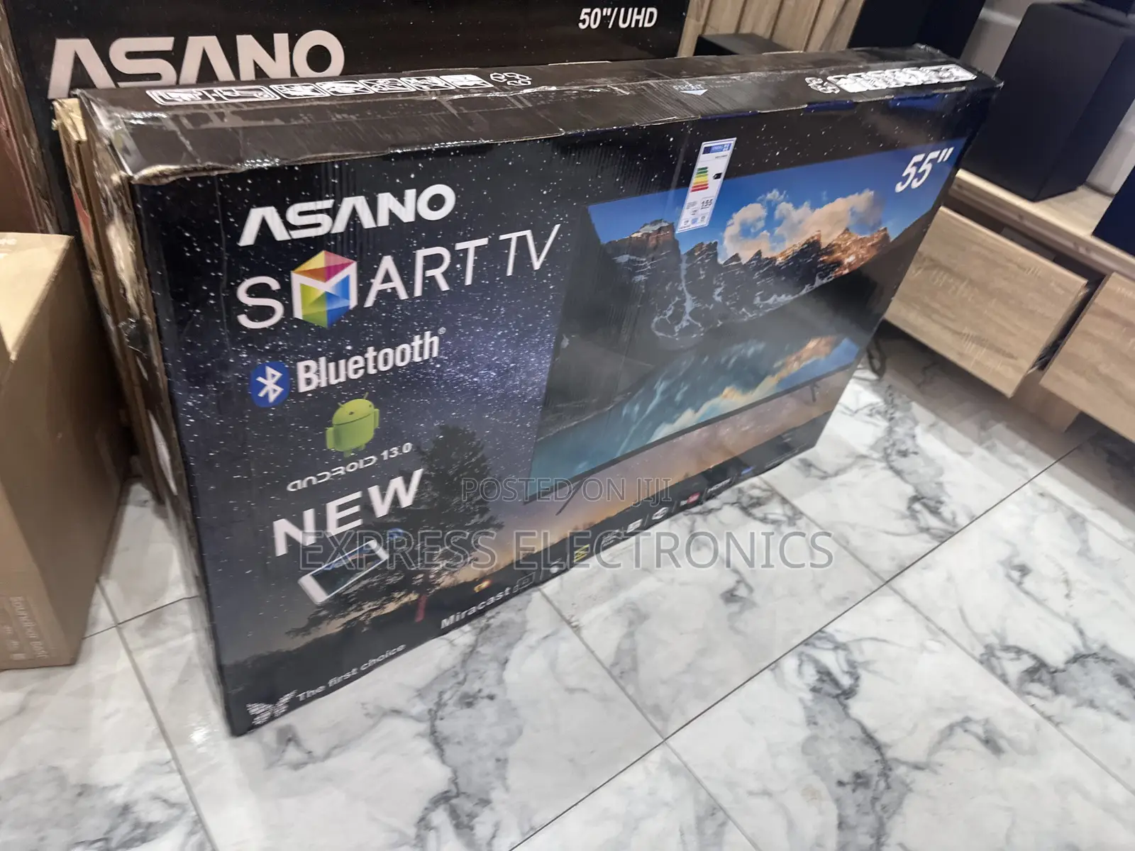 Neatly Sealed Asano Uhd Smart Glossy 55” Tv
