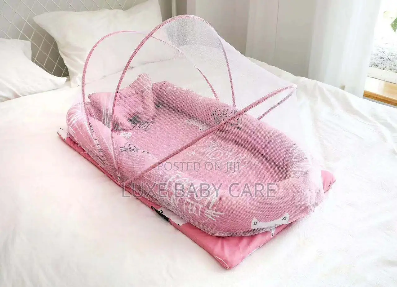 Baby Bed, Pillow, and Mosquito Net Set