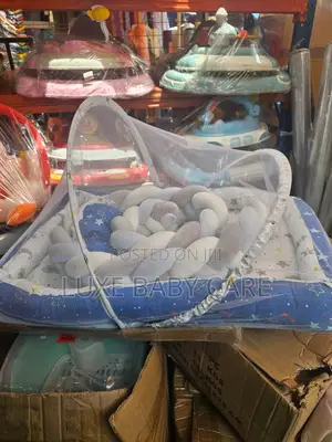 Baby Bed, Pillow, Bumper and Mosquito Net