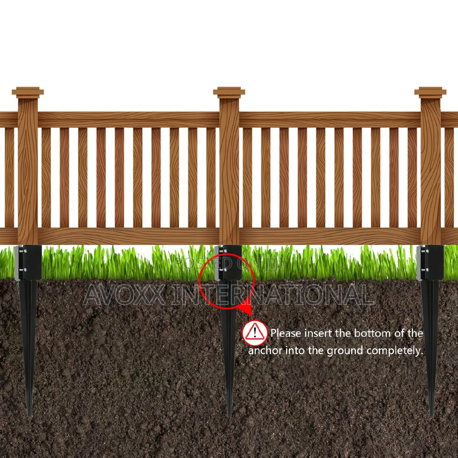 Gtongoko 4 X 4 Fence Post Anchor 32" , Heavy Duty (4 Pieces)