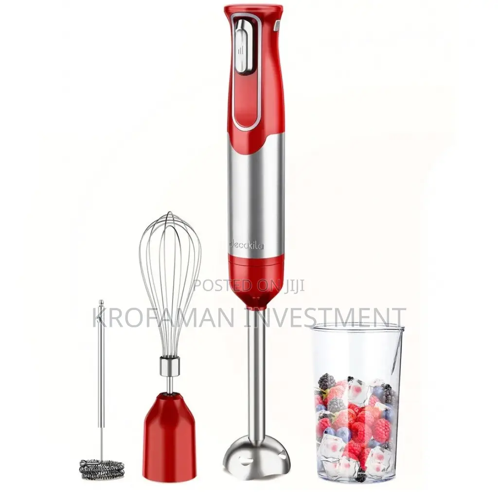 Decakila Kmjb024r Cordless Hand Blender 100w – 4 in 1 Set