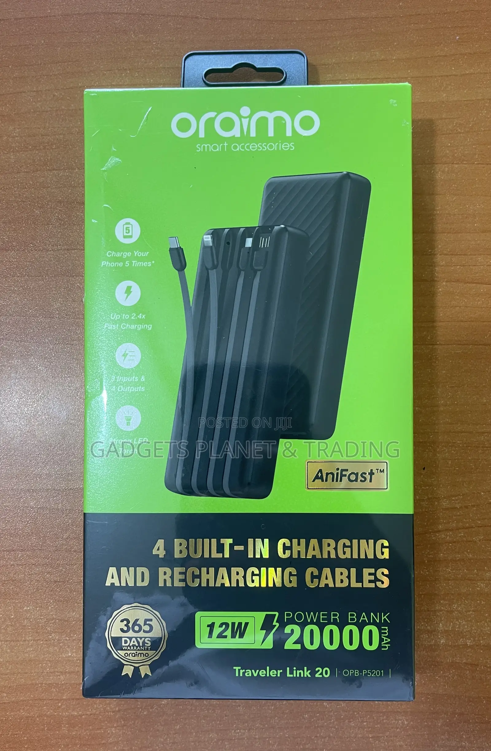 Oraimo Traveler Link 20 (OPB-P5201) Power Bank 20,000mah