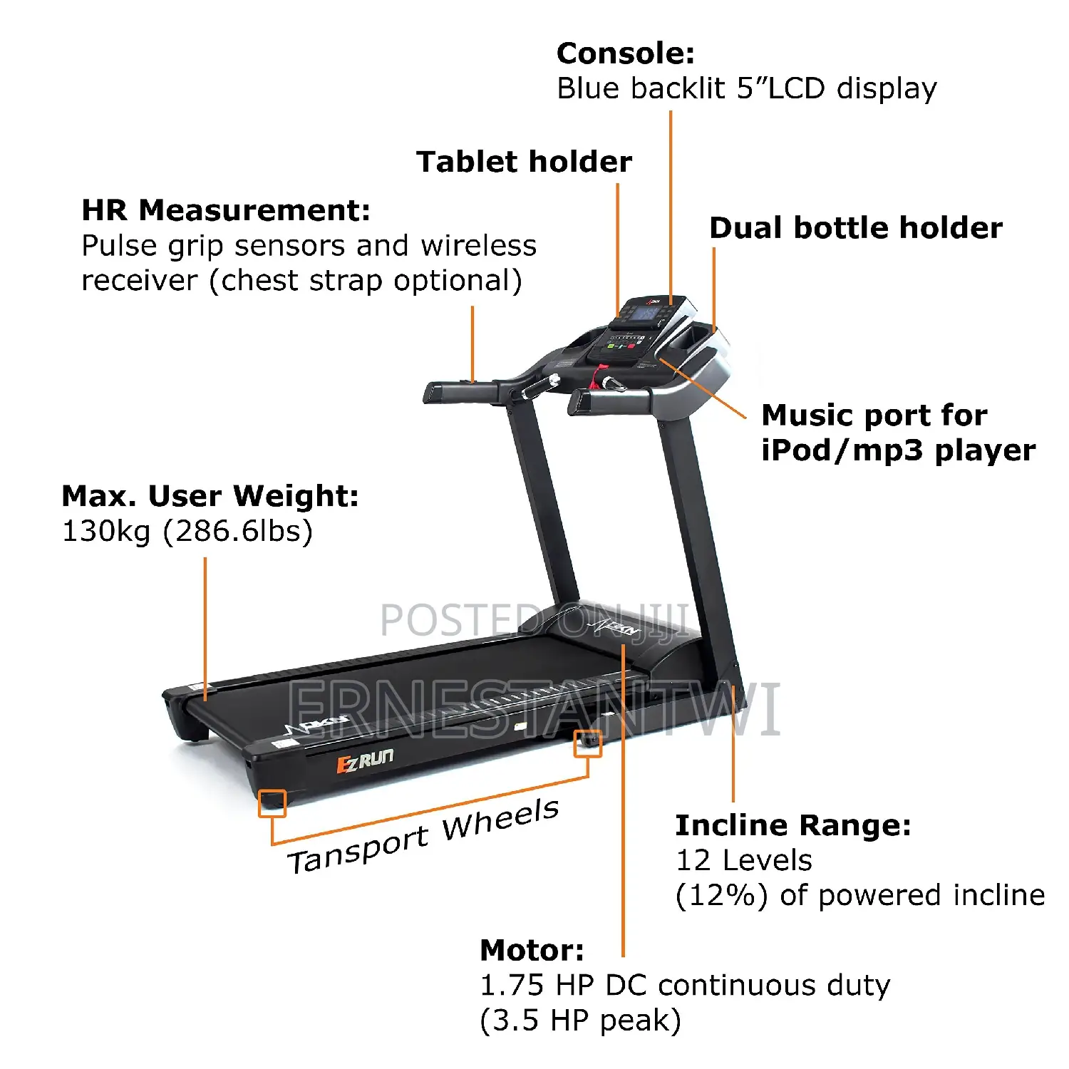 Heavily Loaded Motorized Treadmill From DKN, UK