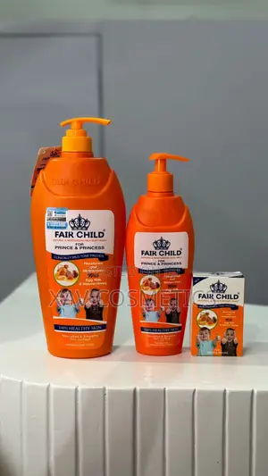 Fair Child Lotion, Wash and Bar Soap Set Orange
