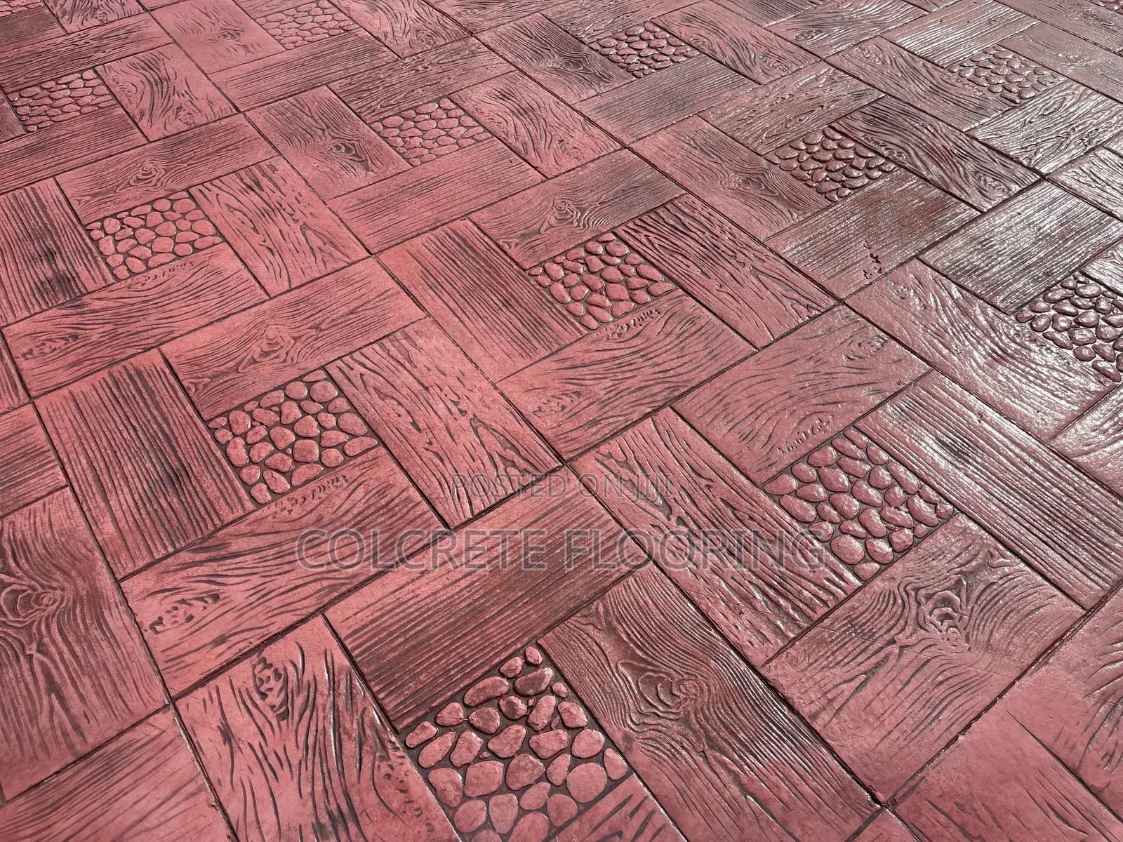 Pebble Wood Patterned Concrete