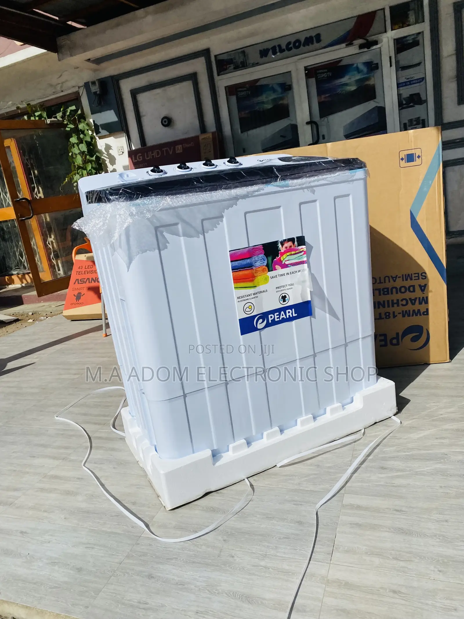 High Quality Pearl 18kg Top Load Washing Machine + Spin/Dry.