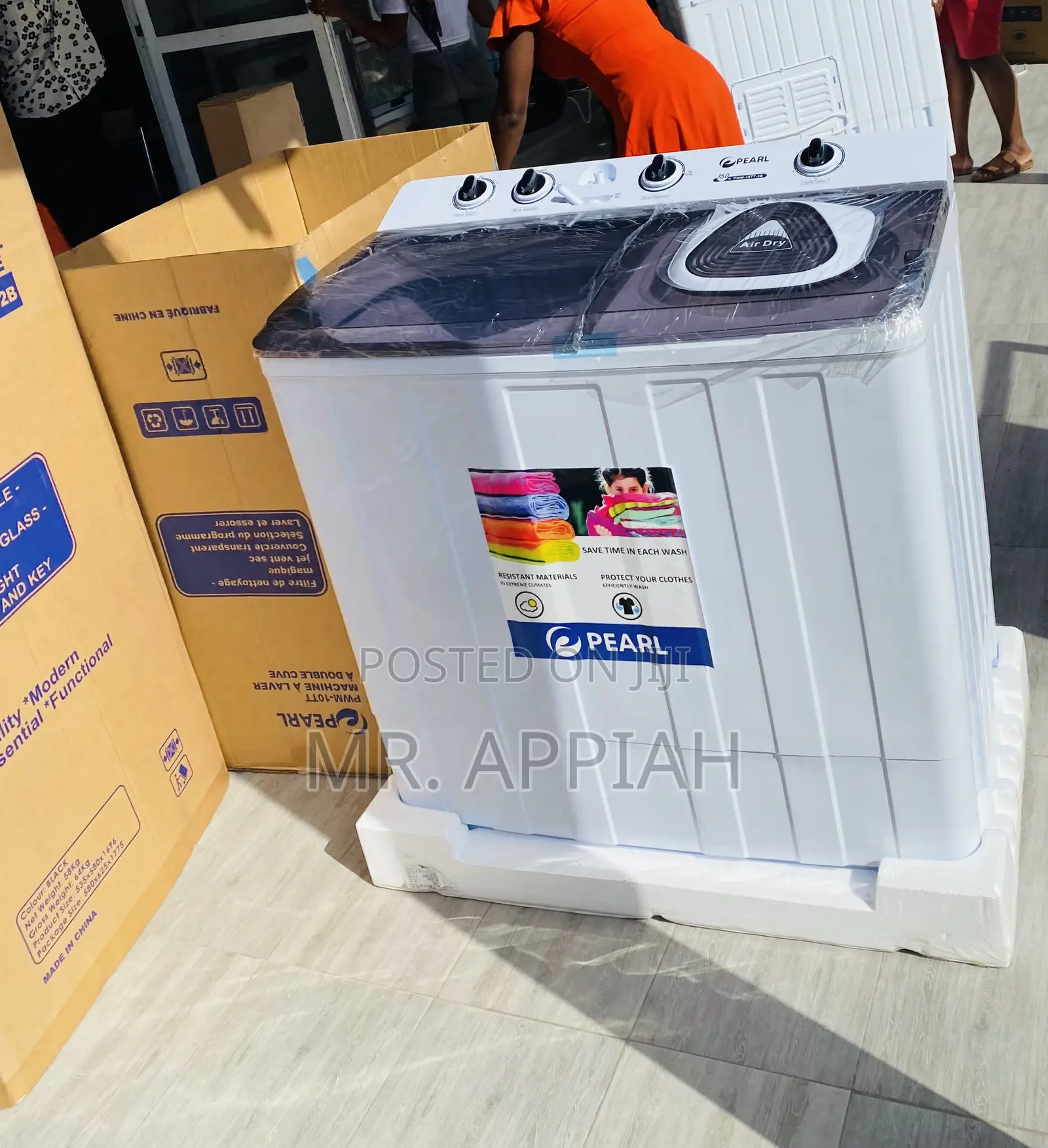 High Quality Pearl 15kg Top Load Electric Washing Machine.