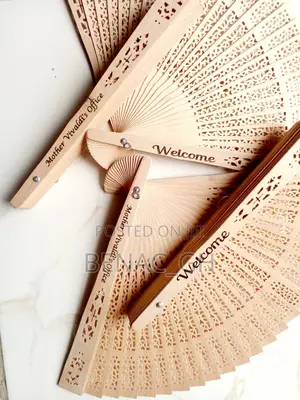 Wooden Hand Fans (With Branding) as Souvenirs