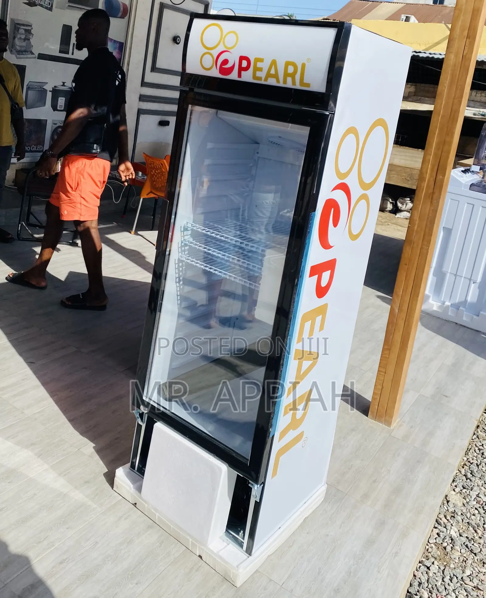 Super Cooling Pearl Single Door Display Fridge(PVC-316).
