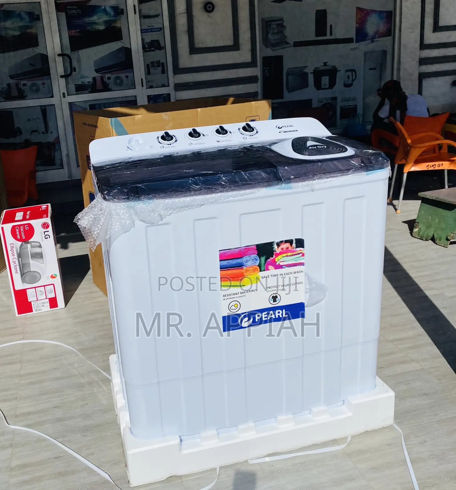 Classic Design Pearl 18kg Washing Machine + Spin/Dry.
