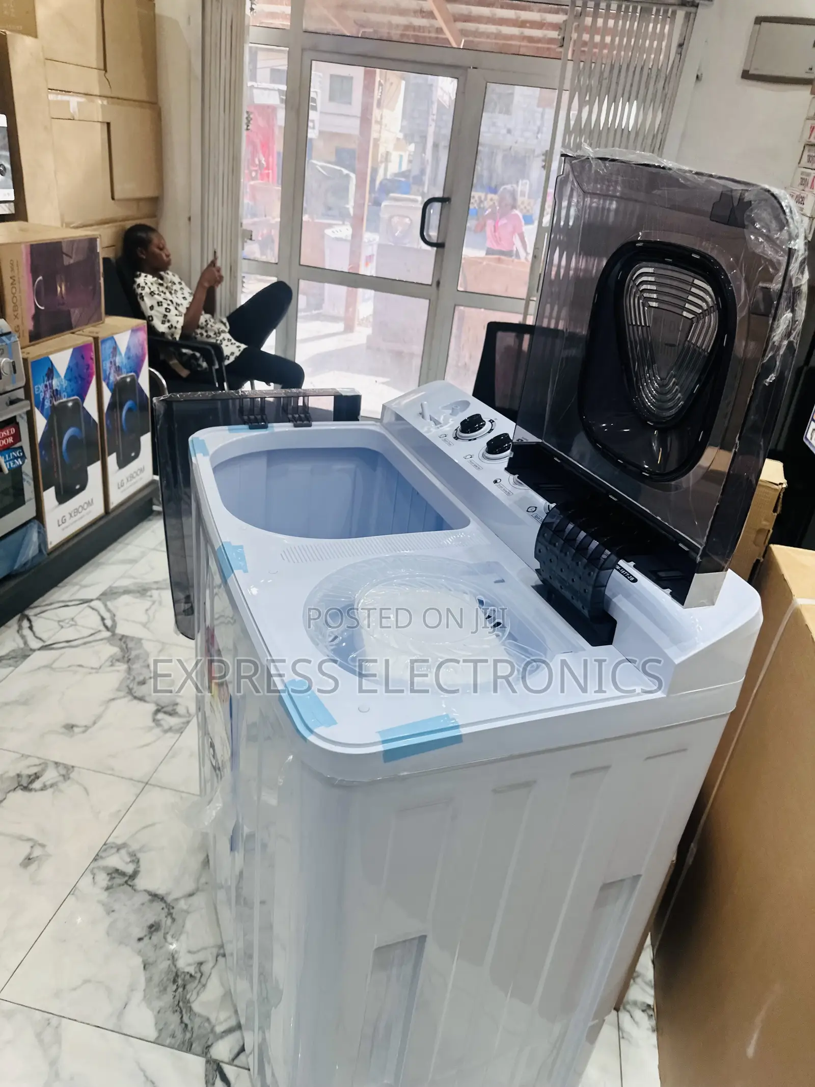 Transparent Lid Washing Machine 18kg Topload Pearl