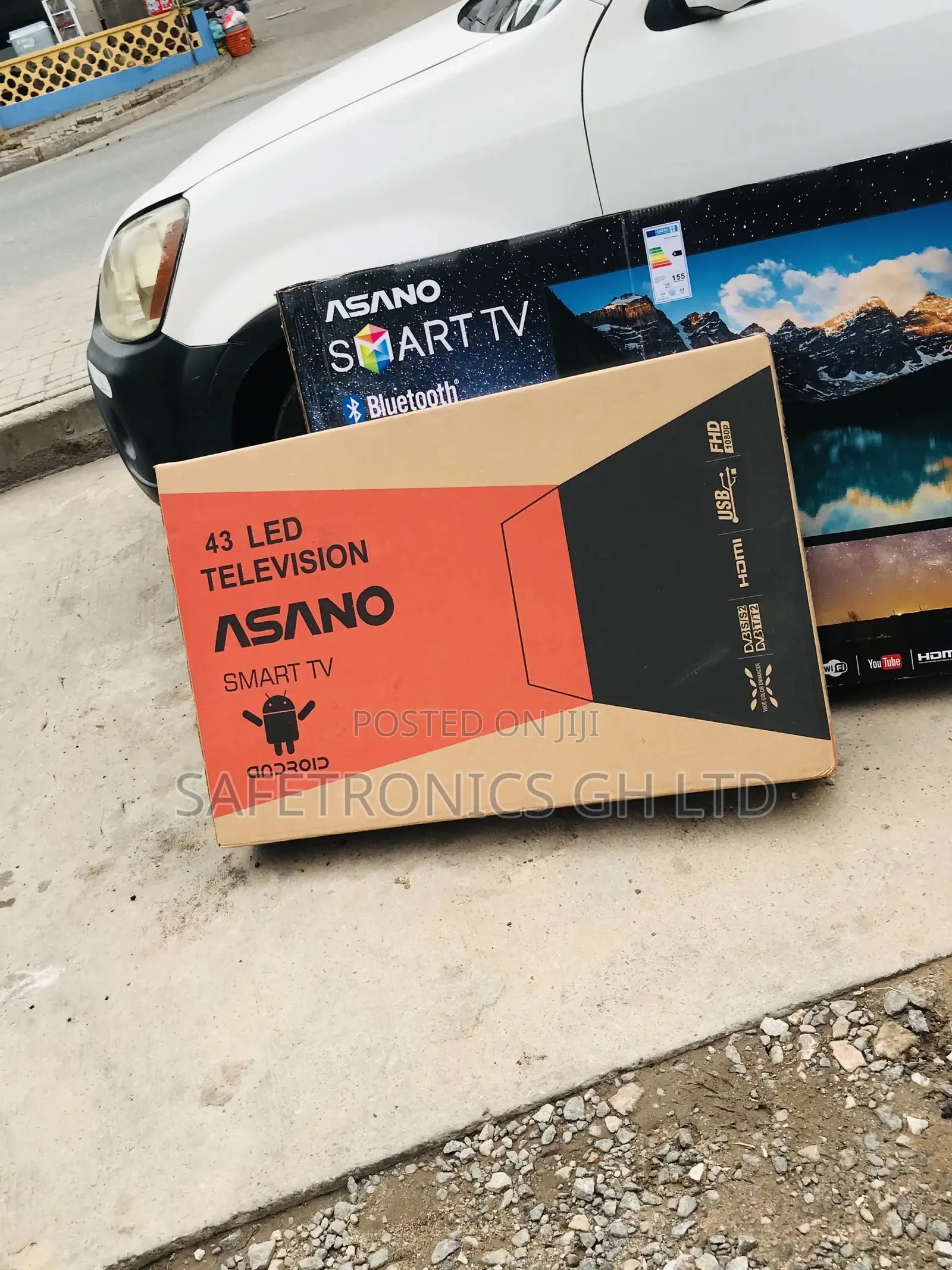 Smart Black 43 Inches Electric Glossy Led Asano Tv