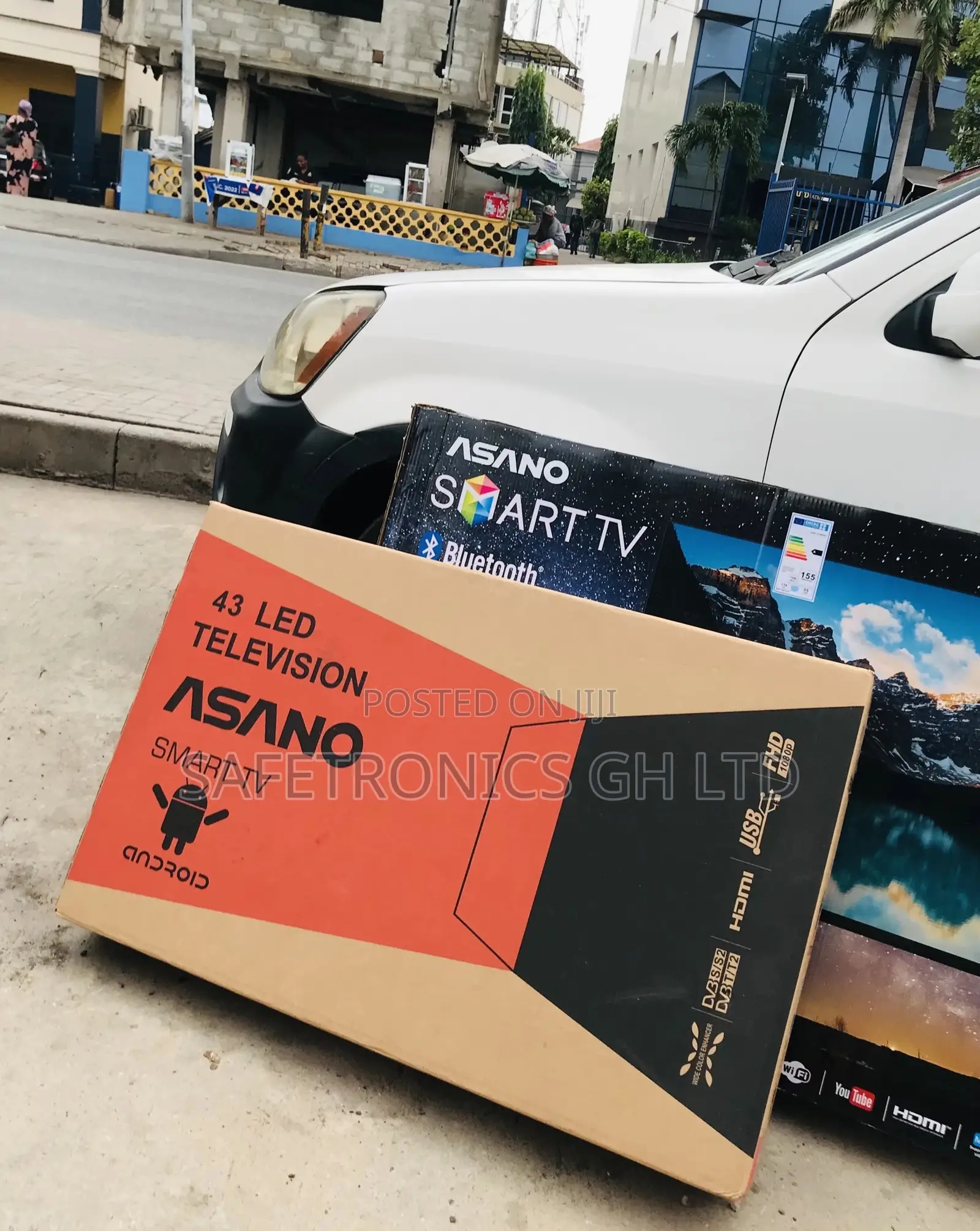 Black Electric Asano Glossy 43 Inches Smart Led Tv