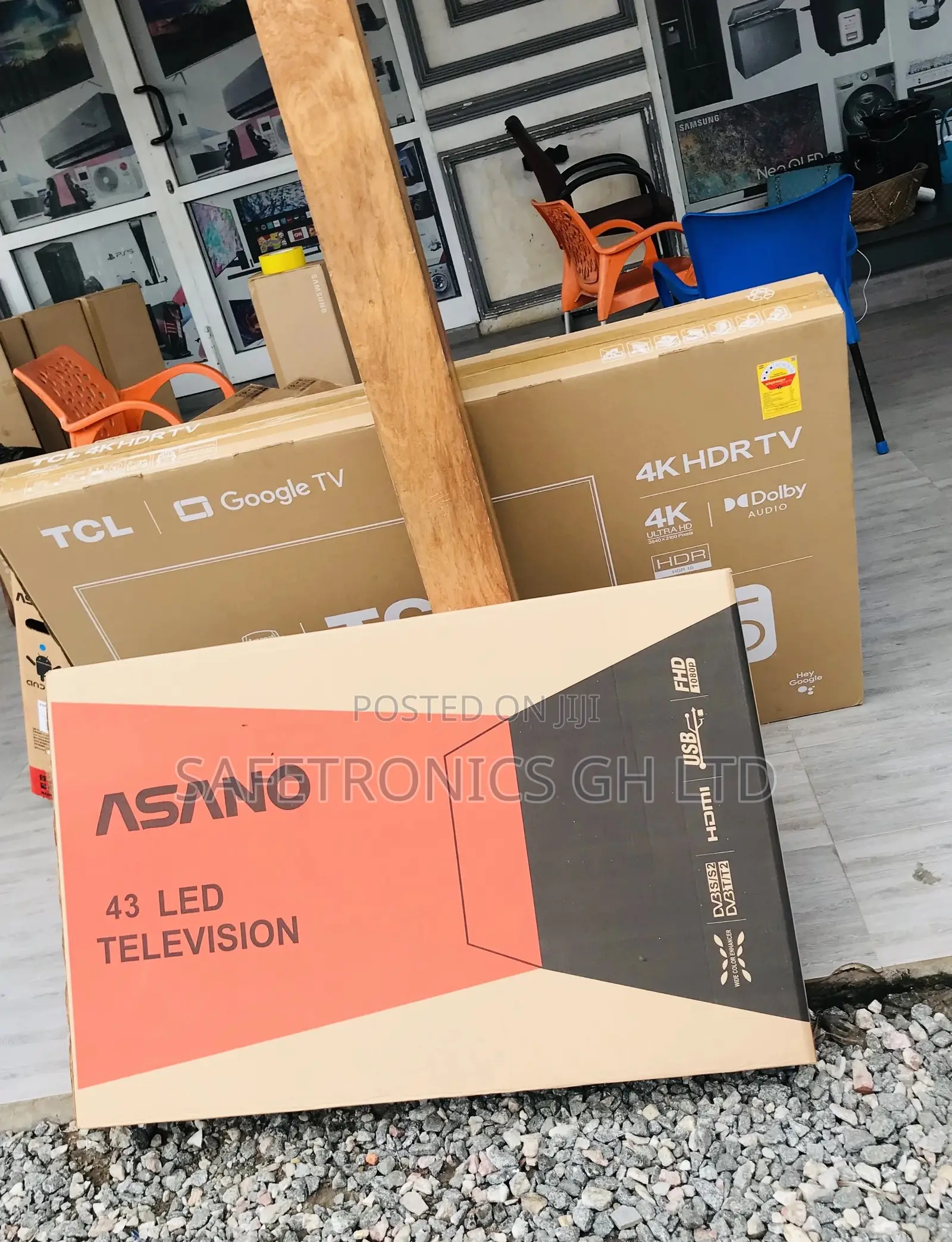 Asano 43 Inches Black Electric Full HD Glossy Tv