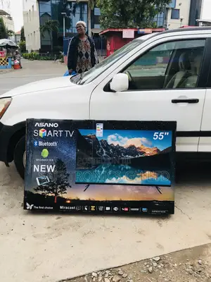 Electric Black Led Smart UHD Asano Glossy 55 Inches Tv