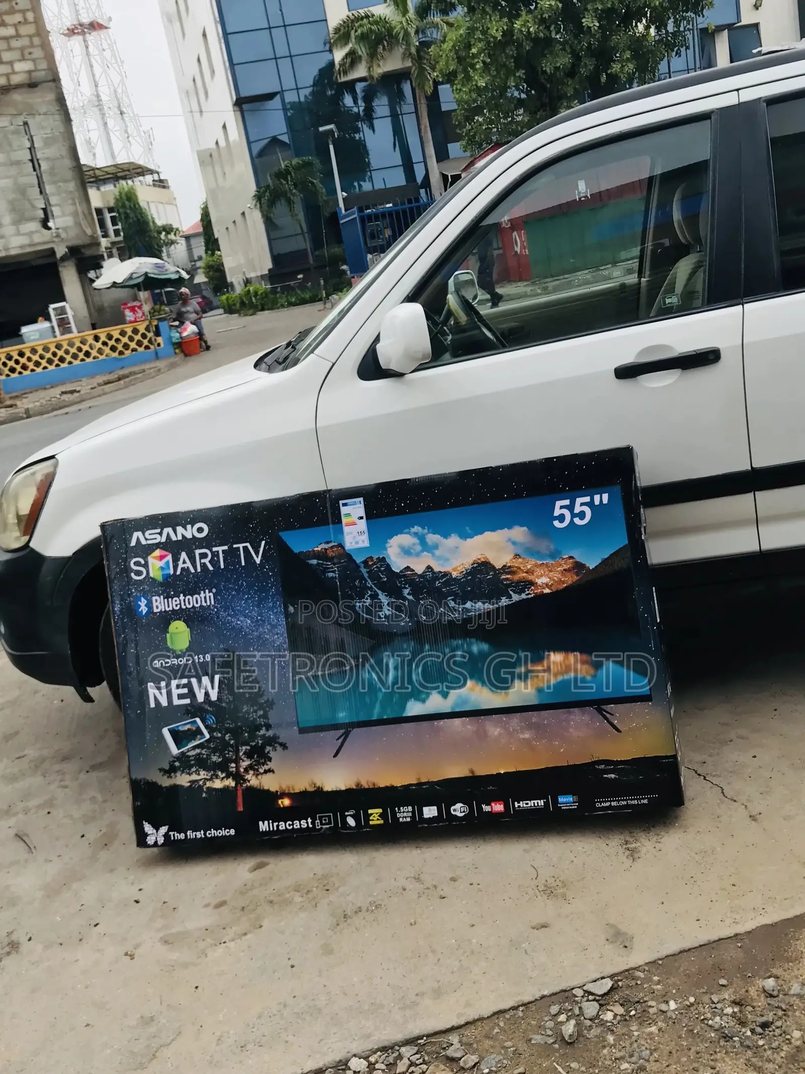 Asano 55 Inches Glossy Black Electric Smart UHD Led Tv