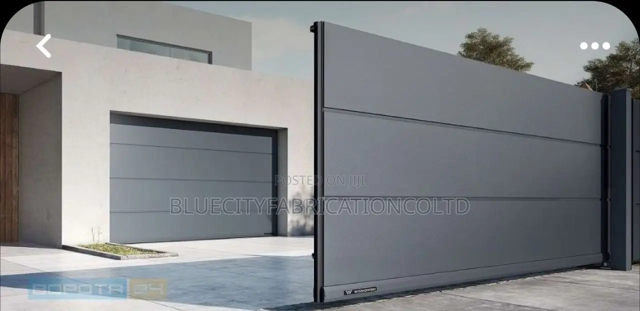 Black Automatic Garage Door With Remotes