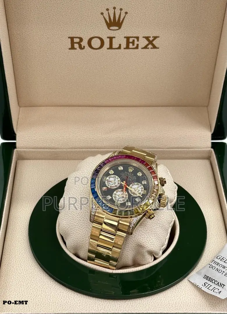 High-End Chronoluxe Iced Rolex Oyster Perpetual Wristwatch