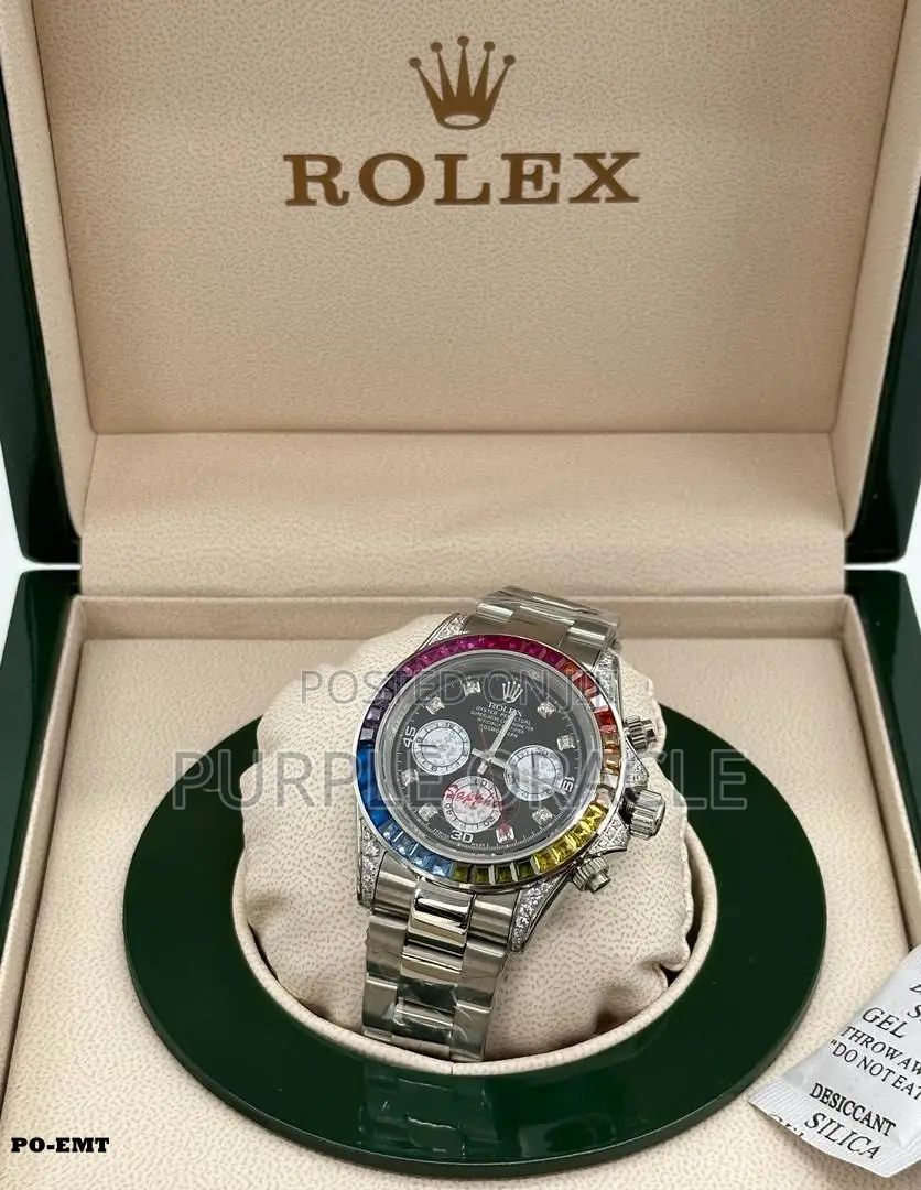 High-End Chronoluxe Iced Rolex Oyster Perpetual Wristwatch