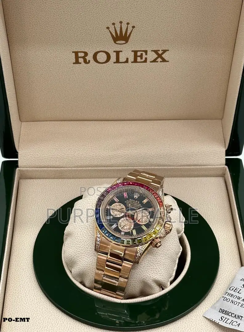 High-End Chronoluxe Iced Rolex Oyster Perpetual Wristwatch