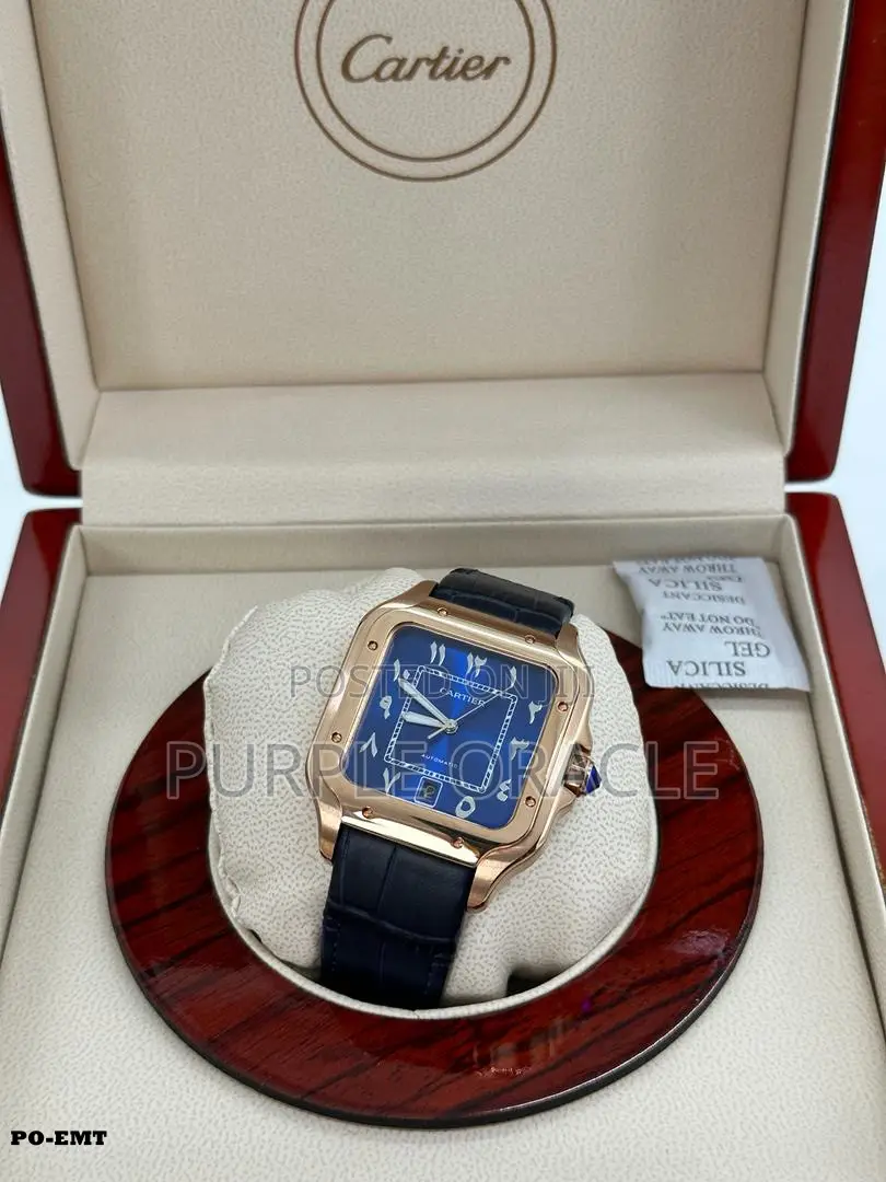 Cartier Santos High-End Leather Watch