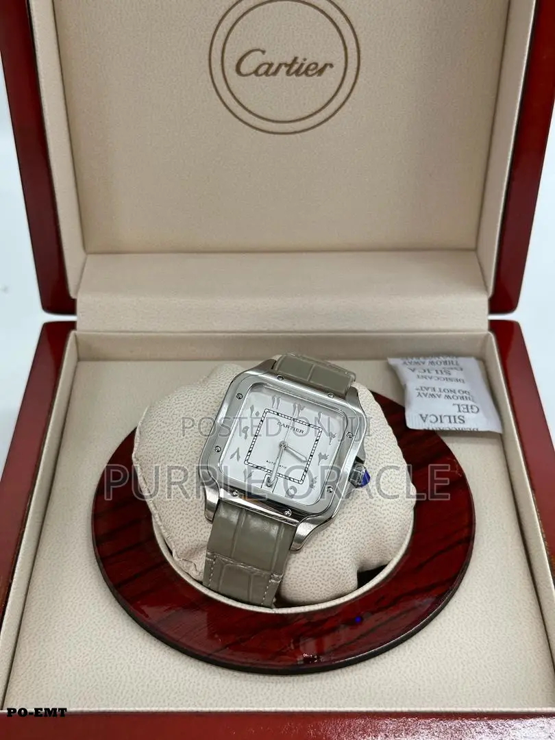 Cartier Santos High-End Leather Watch