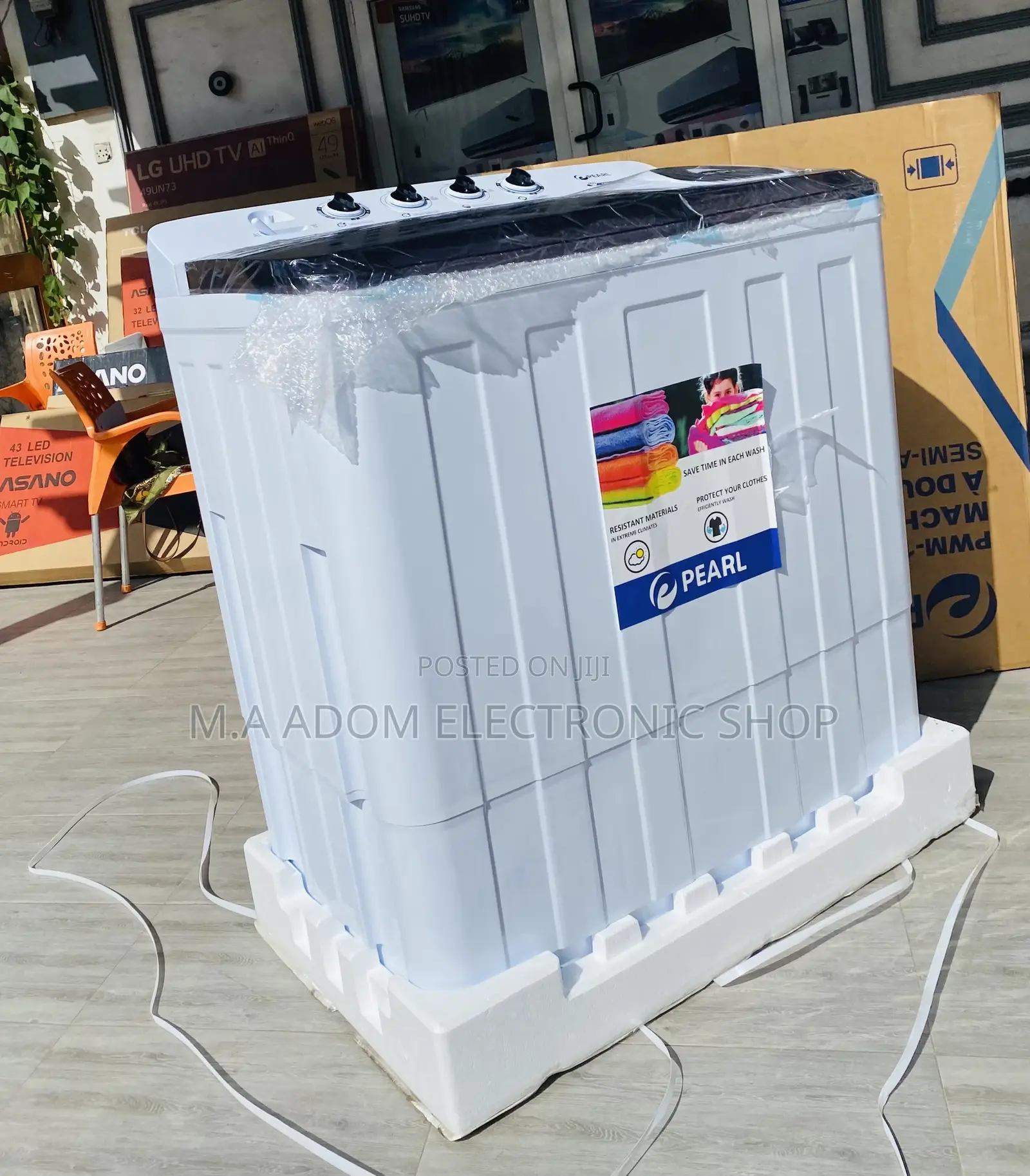 Top Load Pearl 18kg Washing Machine + Spin/Dry.