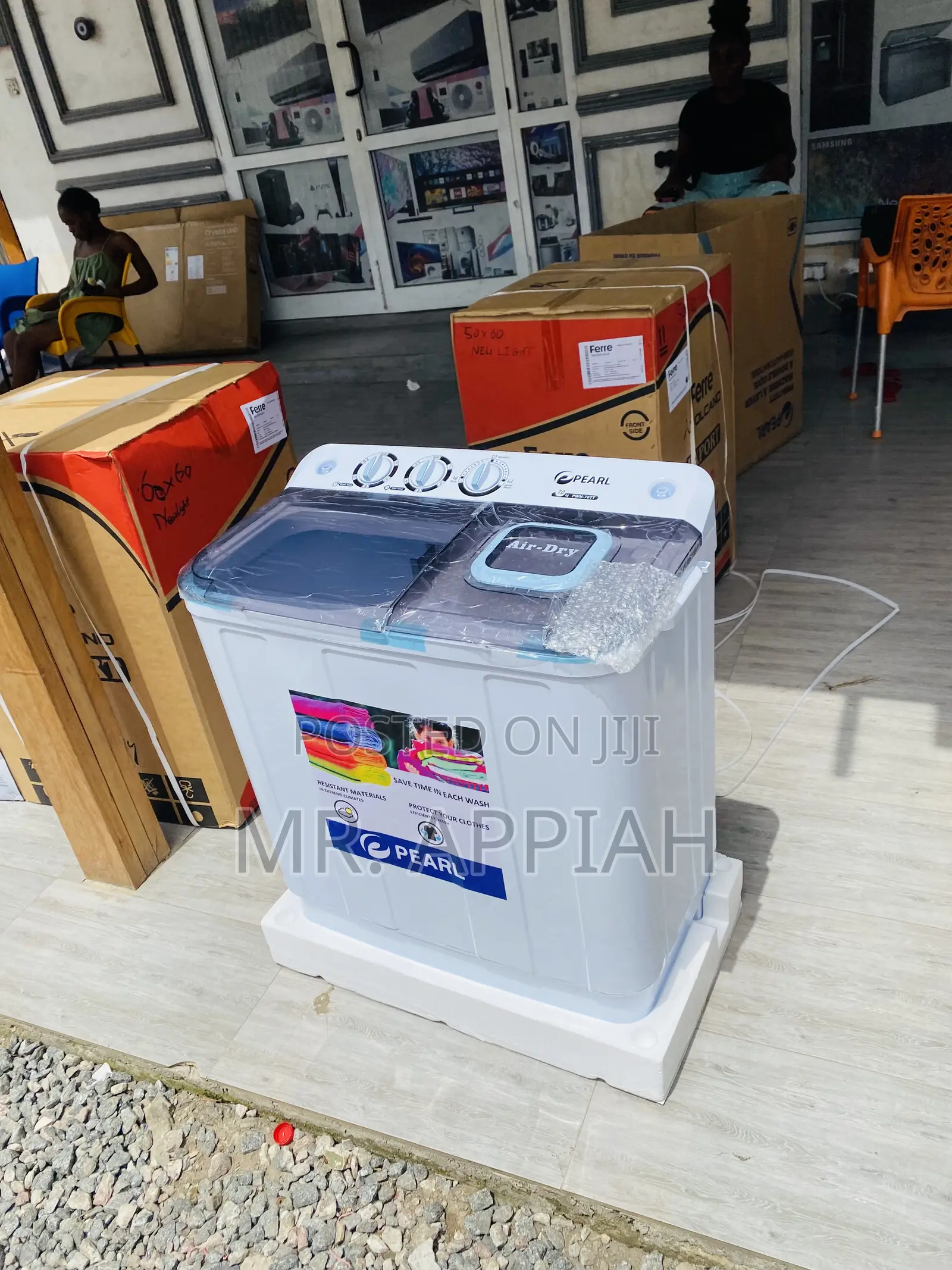 Lovely Design 7kg Pearl Twin Tub Washing Machine(White).