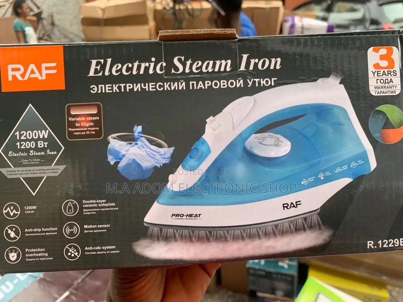 Durable and Affordable Raf Electric Steam Iron.
