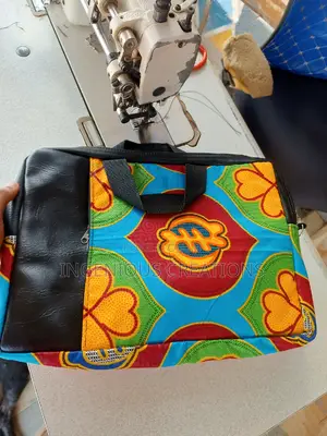 African Print /Leather Laptop Bag