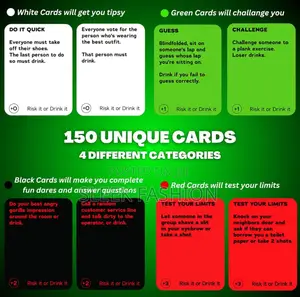 Risk It or Drink It Card Game (Wild and Fun Edition)