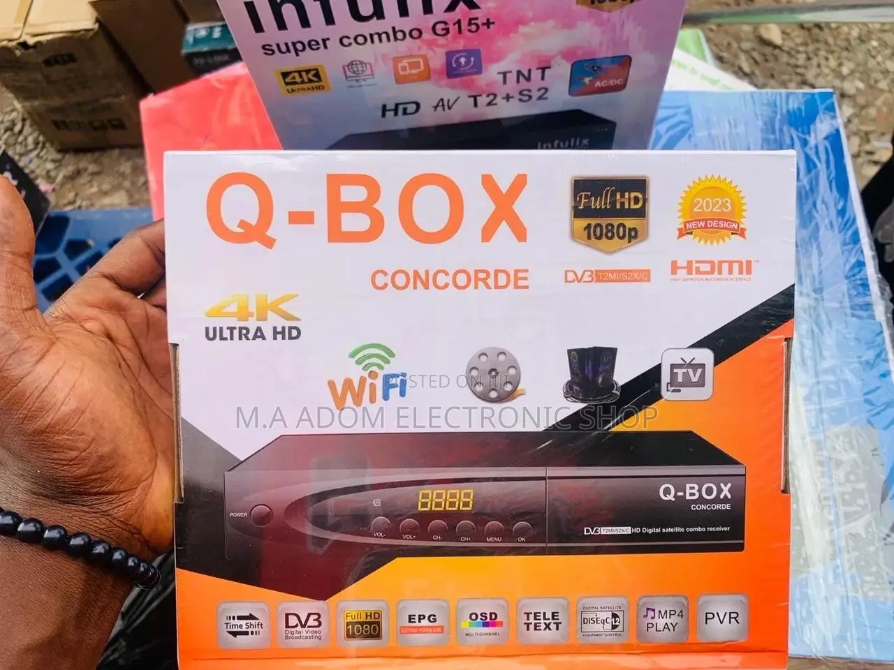 Durable and Affordable Q-Box Full HD 1080p Decoder.