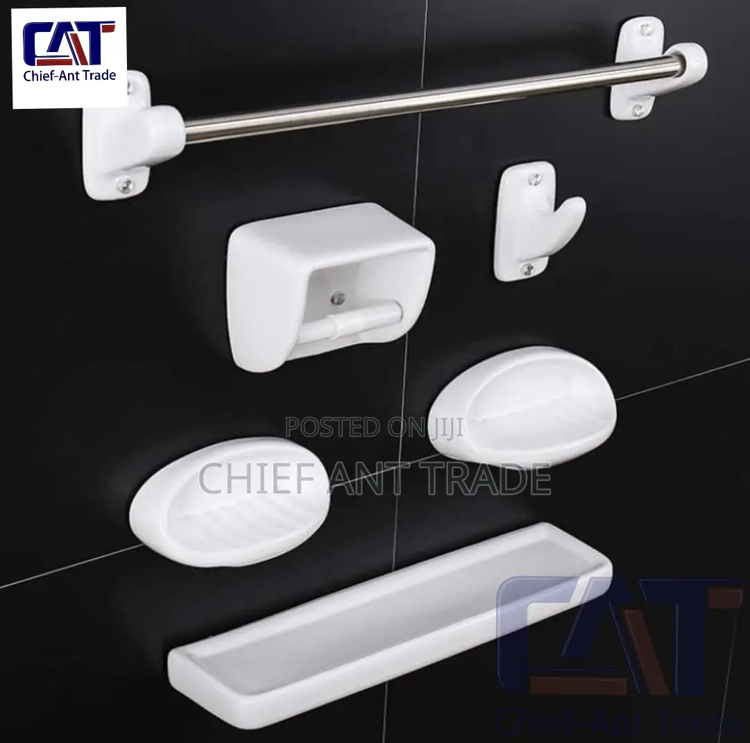 Bathroom Accessories Set - White