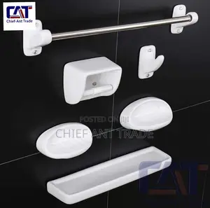 Bathroom Accessories Set - White