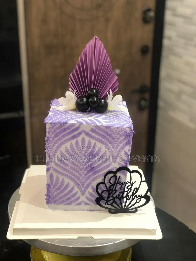 Purple Stencil Cake