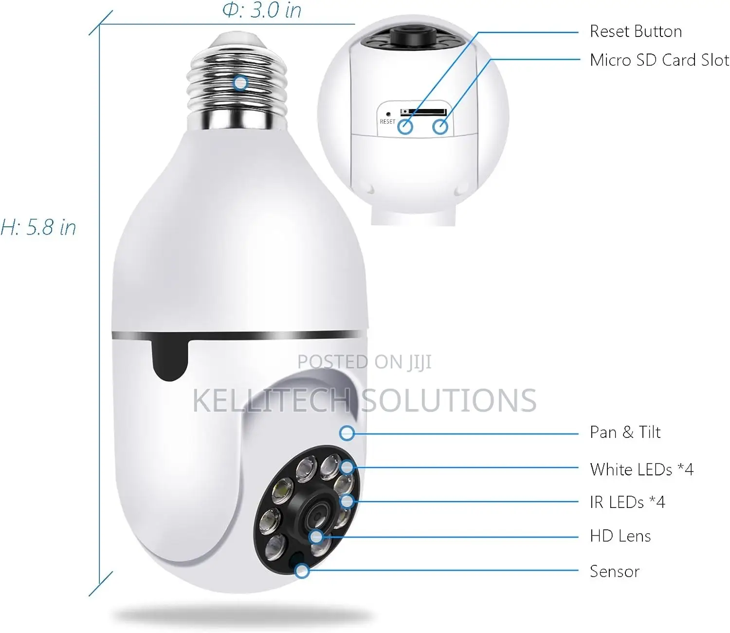 Bulb Smart Wifi CCTV Camera