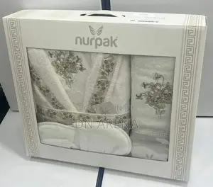 Unisex Robe Set Robe 2 Towels and One Bedroom Slippers Soap