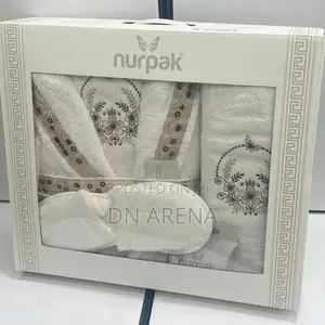 Unisex Robe Set Robe 2 Towels and One Bedroom Slippers Soap