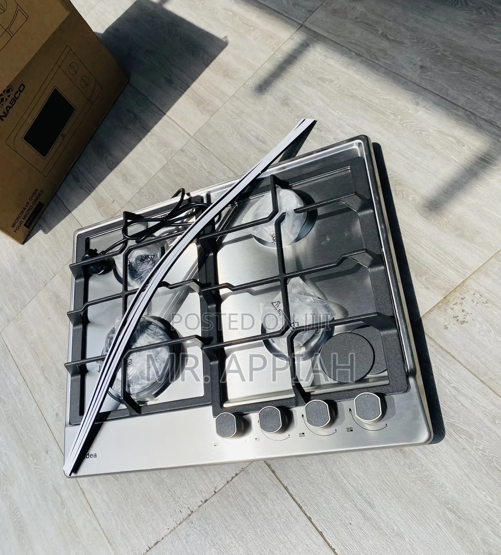 Elegant Gray Midea Built-in 4 Gas Burner(60g40me).