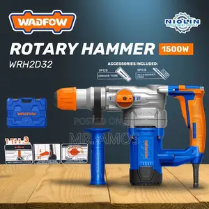 1500w Rotary Hammer Drill With 5pcs Bits Included - Wrh2d32