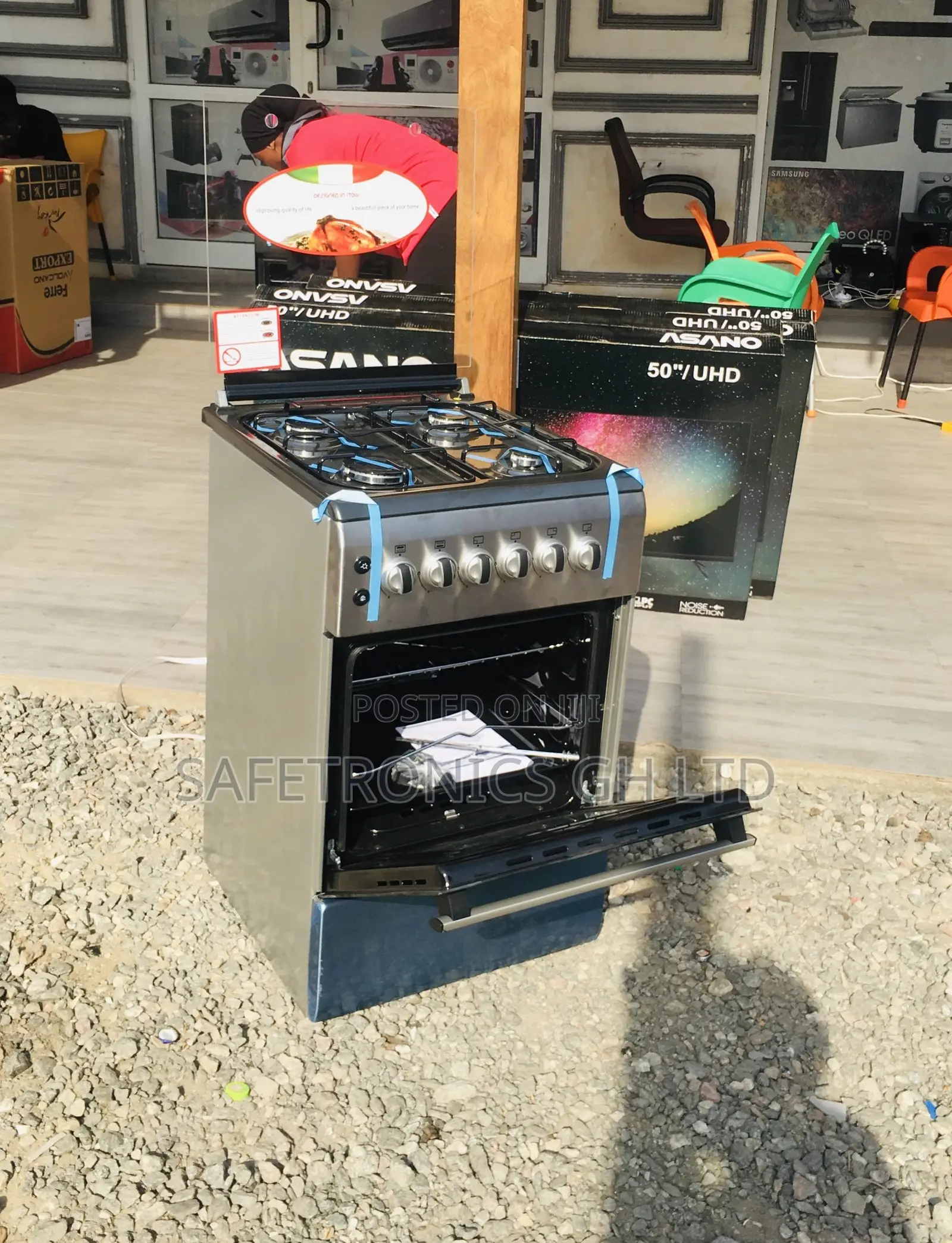 Volcano 4 Gas Cooker Oven With Grill 60x50 Gray