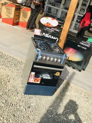Gray Volcano 4 Gas Cooker Oven With Grill 50x60