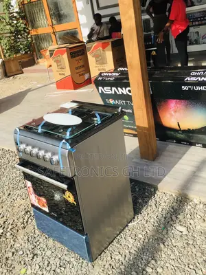 Oven With Grill 4 Gas Cooker 50x60 Volcano Glass Lid