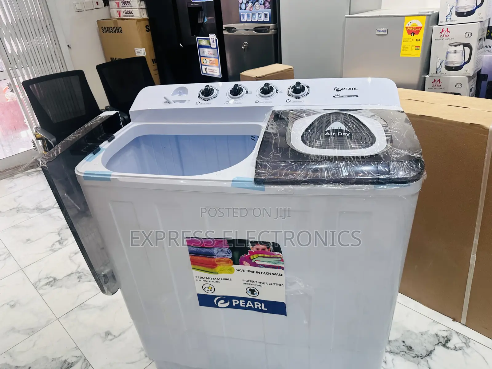 Fast Wash Topload Twintub Machine 18kg Pearl White