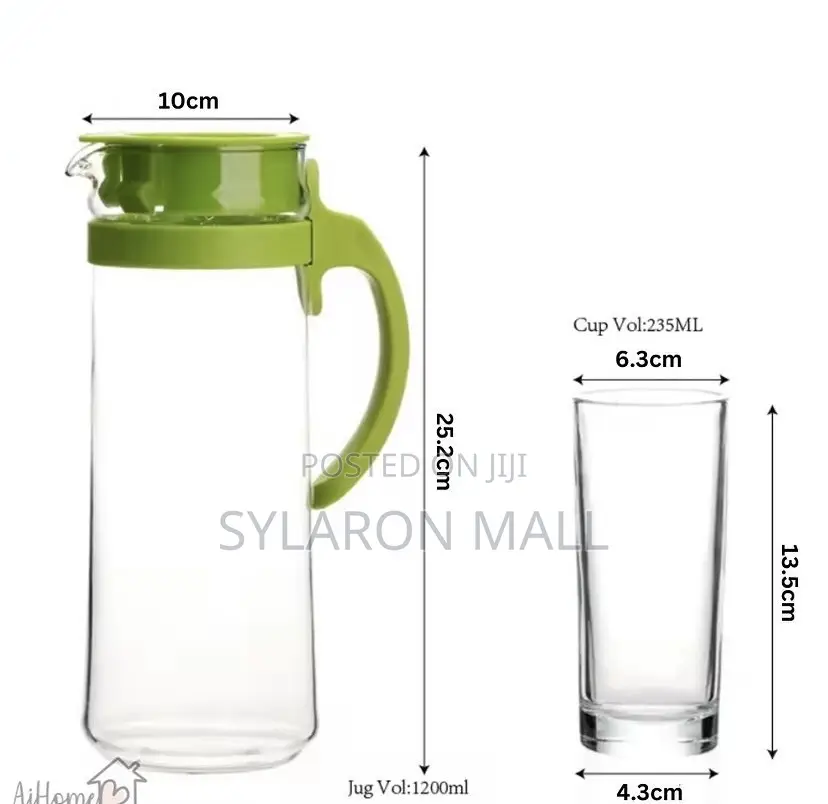 Glass Pitcher With 4 Glass Set