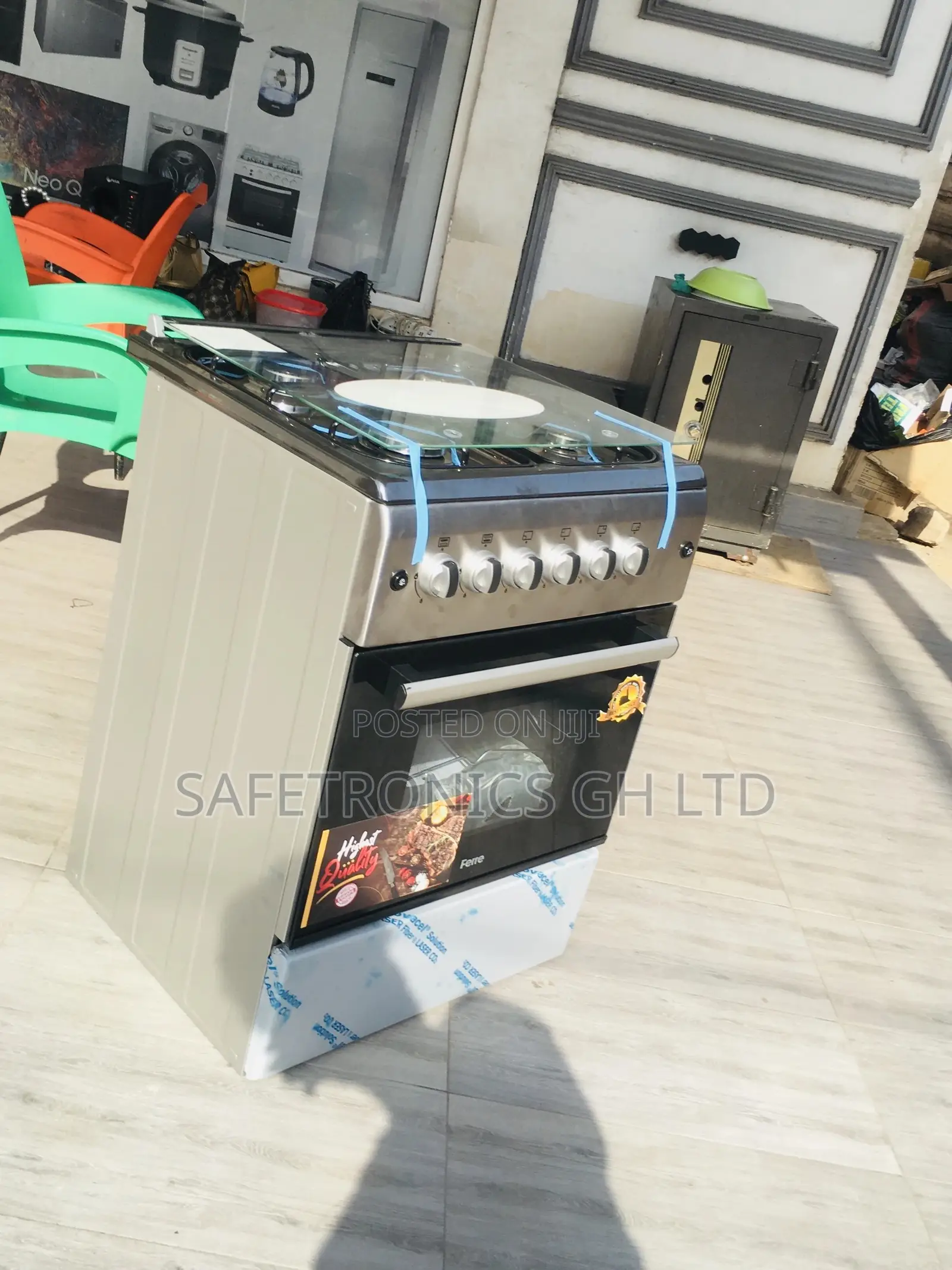 4 Gas Cooker Oven With Grill 60x60 Gray Ferre